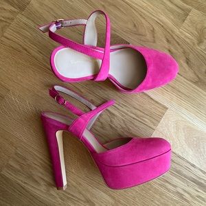 Stuart Weitzman Hot Pink Platform Heel